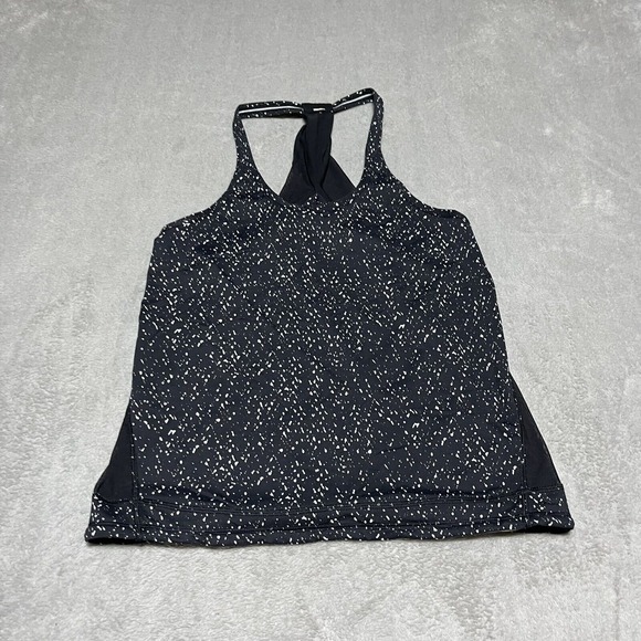Lululemon Top Womens 6 Drop It Like Its Hot Racerback Tank‎ Butterfly Texture - Picture 1 of 5